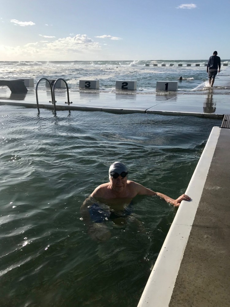 Dad at the baths